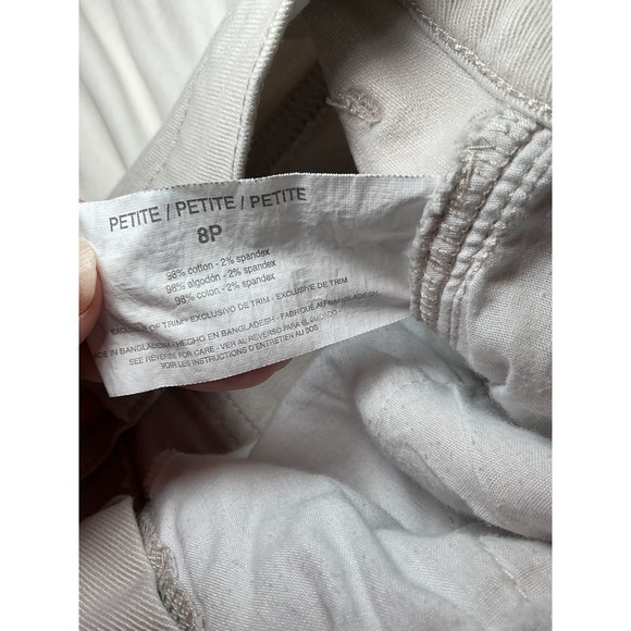 Gloria Vanderbilt Capri Pants Silver Button Accent Cropped Jeans Size 12 - Picture 9 of 10